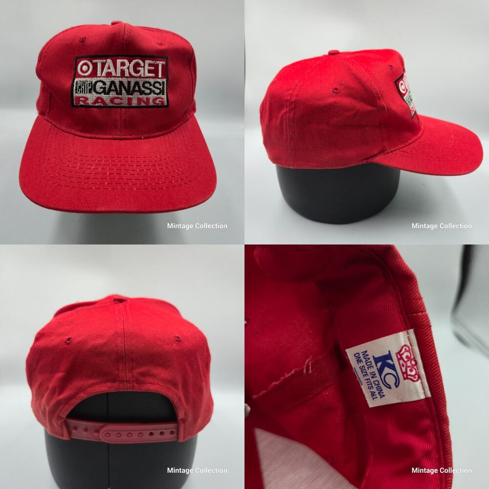 Vintage Target Chip Ganassi Racing Red Snapback Hat Cap Embroidered